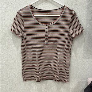 Forever 21 Pink Fitted Short Sleeve T-Shirt